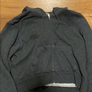 brandy melville charcoal grey crystal hoodie
